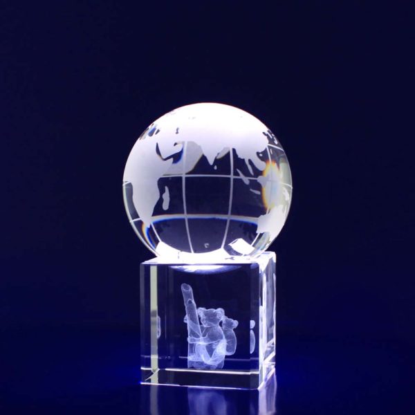 globe paperweight crystal 3d