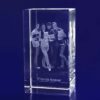 3d laser photo in glass rectangle