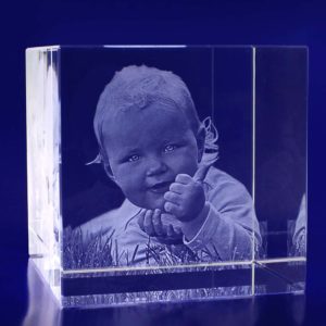laser photo crystal cube 100mm 2d