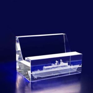 coperate glass gift business card holder