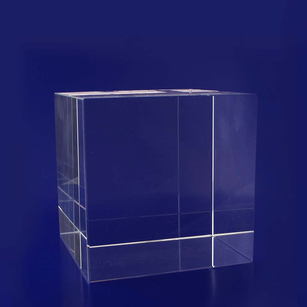 80mm Crystal Cube Paperweight CB8 - iMAAGE.com.au