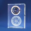 photo engraved crystal clock 2d