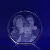 laser photo etched round crystal 2d